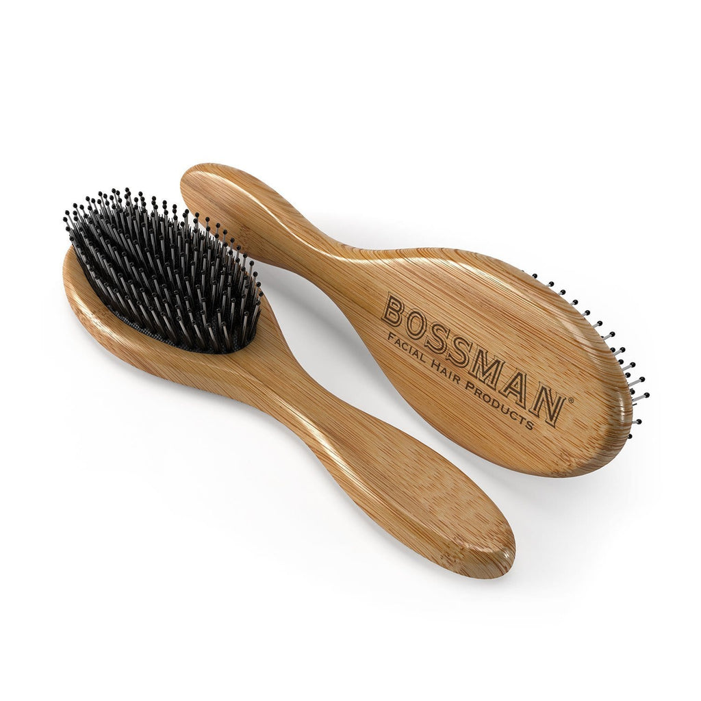 Bossman 2 Round Boar & Nylon Bristle Hair Brush for Blow Dryer, Styling, Curling, Detangling and Straightening