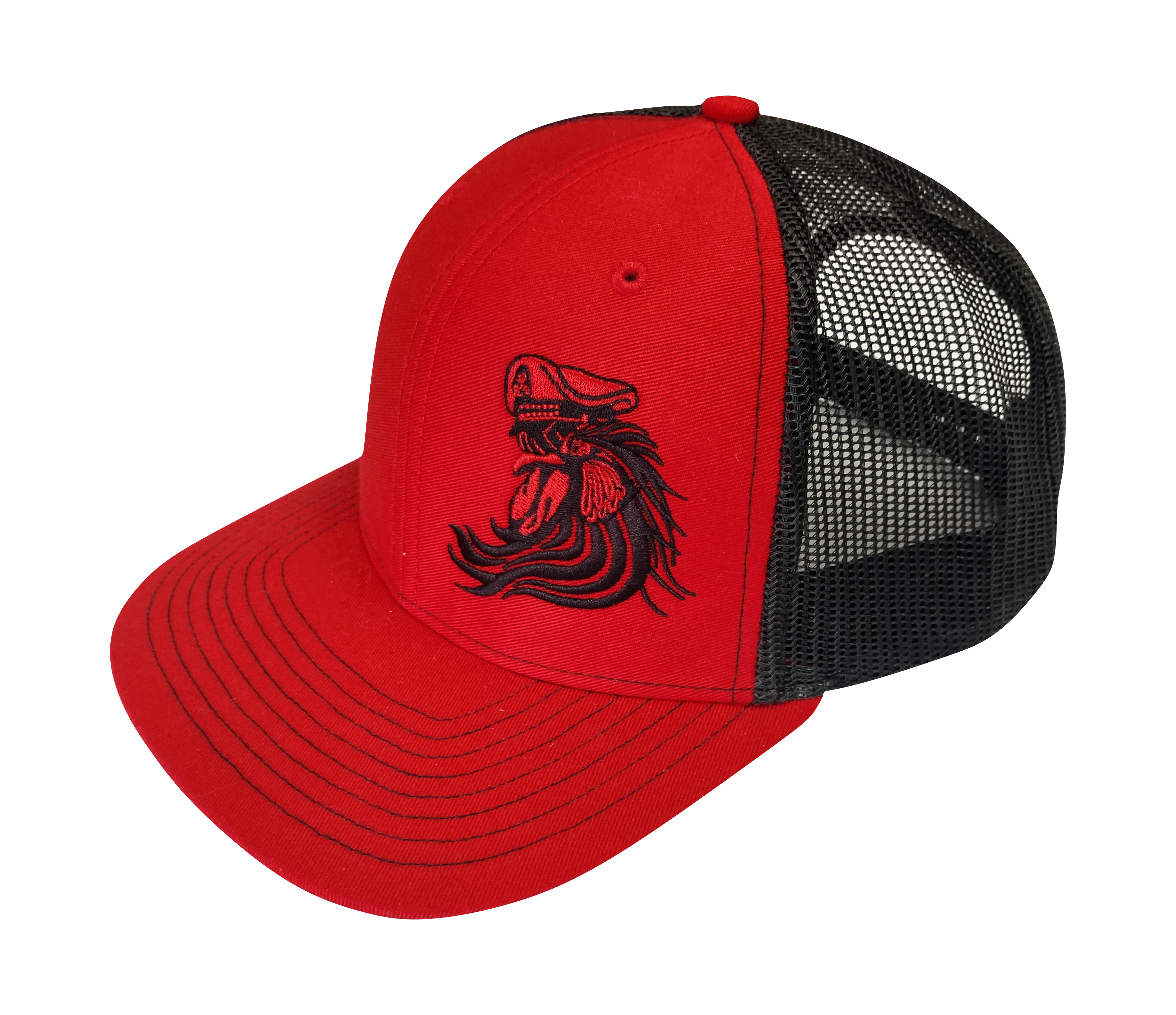 Bossman Red & Black Mesh Hat Bossman Brands