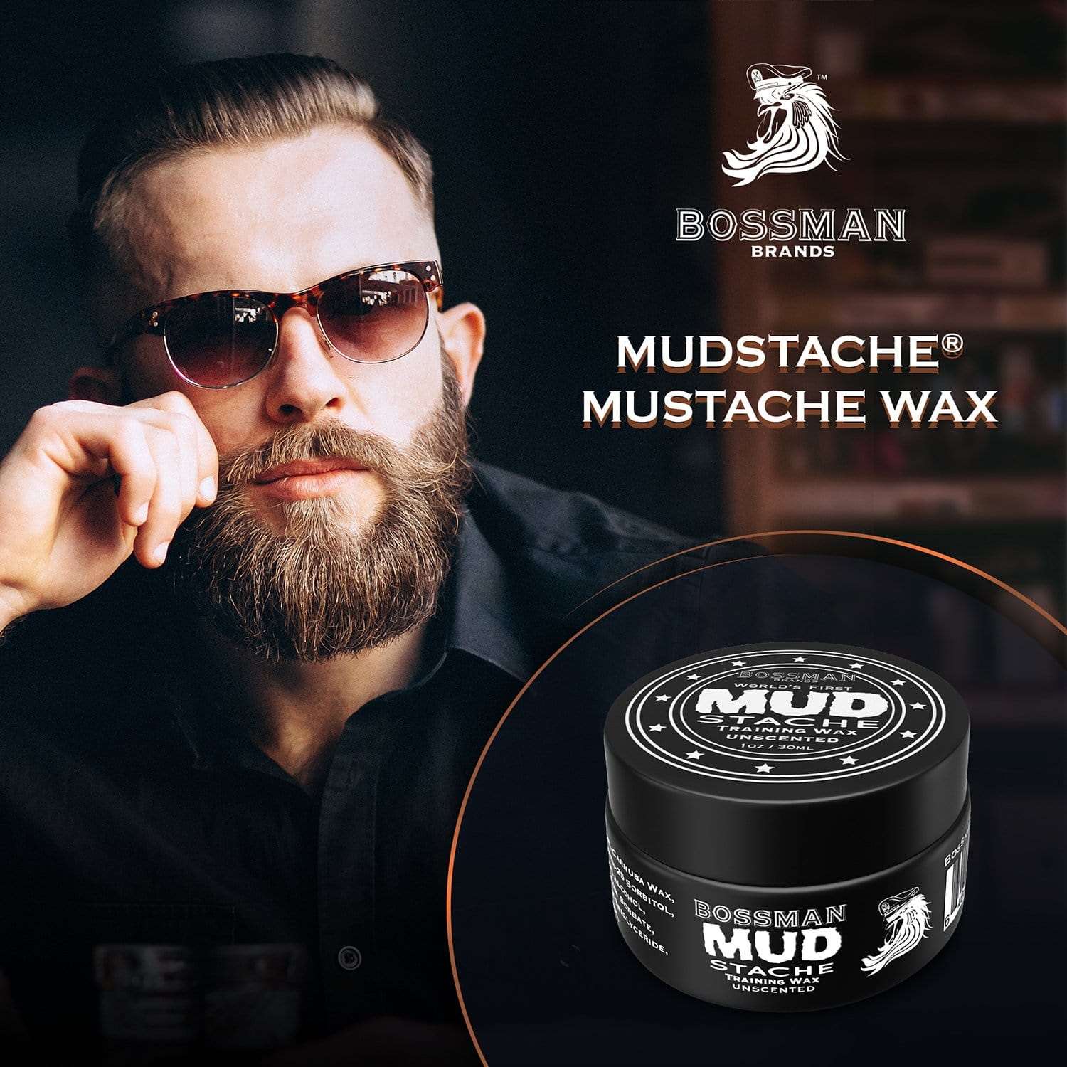 MUDstache® Mustache Training Wax Bossman Brands